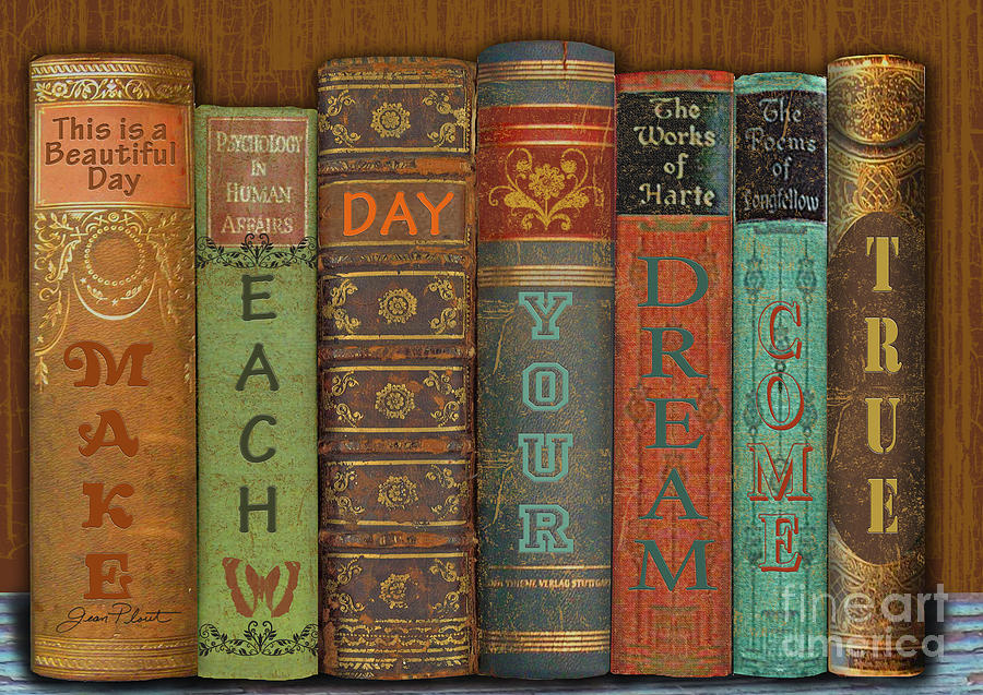 Make Each Day-Books Digital Art by Jean Plout