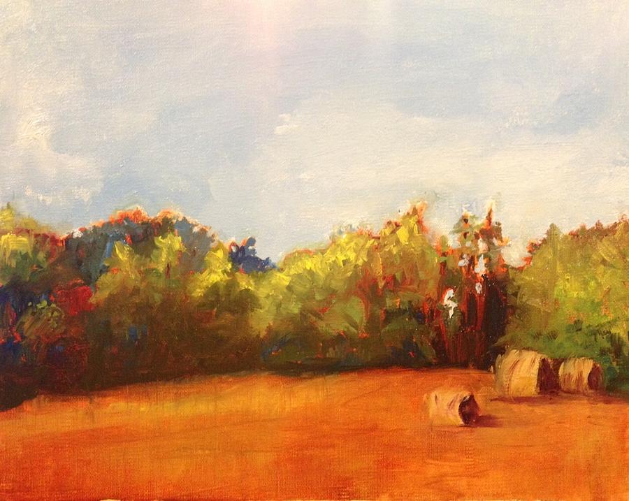 Hay Bales Painting - Make Hay by Jenell Richards Hay Bales Painting - Make Hay by Jenell Richards