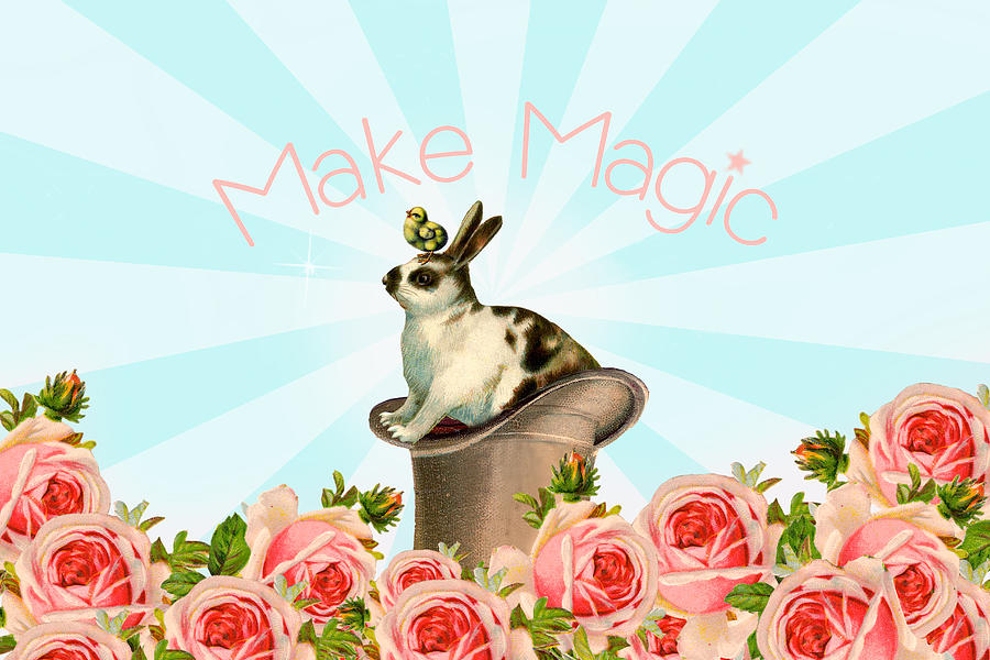 Make Magic Rabbit Digital Art by Peggy Collins