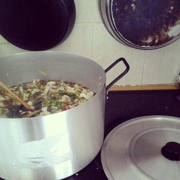Making A Giant Pot Of Cabbage Soup Photograph by Coral-Leigh Stuart-deLange