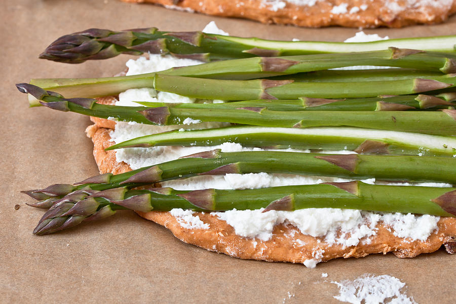 Asparagus Photograph - Making pizza by Tom Gowanlock