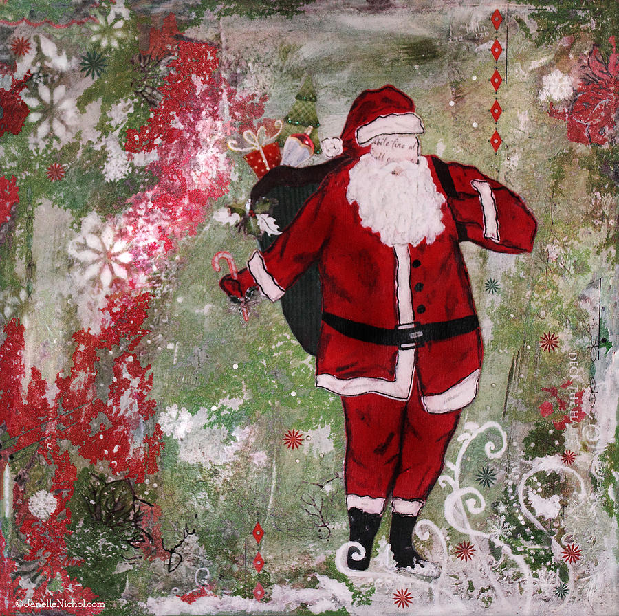 Christmas Mixed Media - Making Spirits Bright by Janelle Nichol