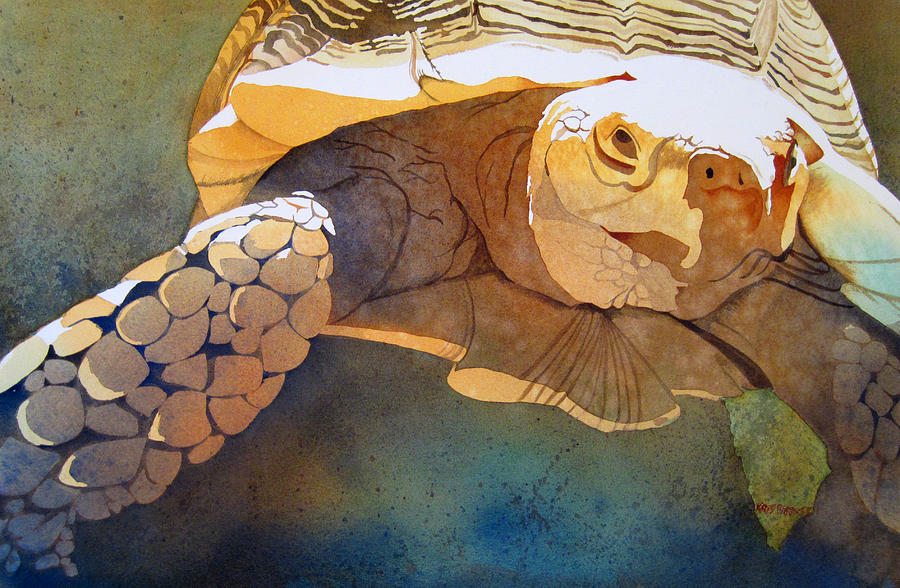 Turtle Painting - Making Tracks by Kris Parins