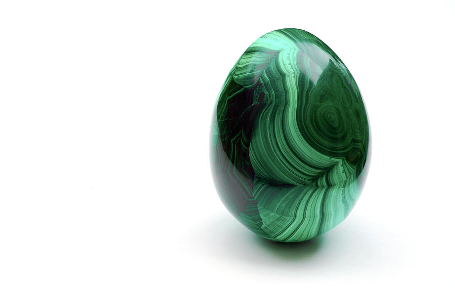 Malachite Stone Egg Photograph by Michael Clutson/science Photo