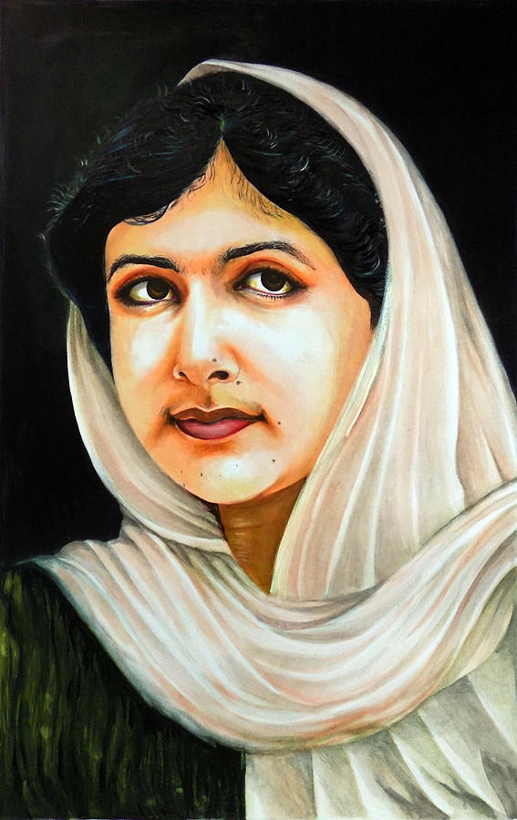 Book Painting - Malala Yousafzai by Asp Arts