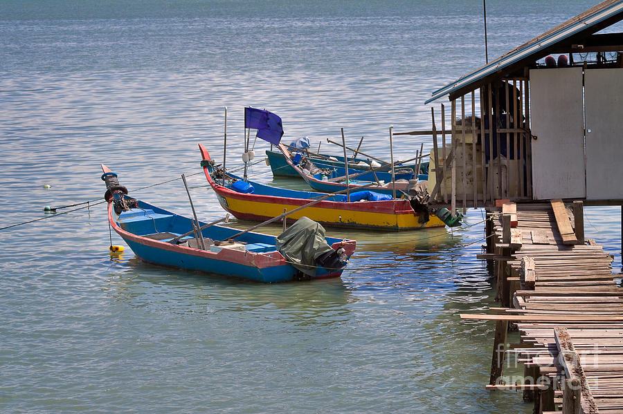 Malaysian Fishing Jetty Photograph by Louise Heusinkveld