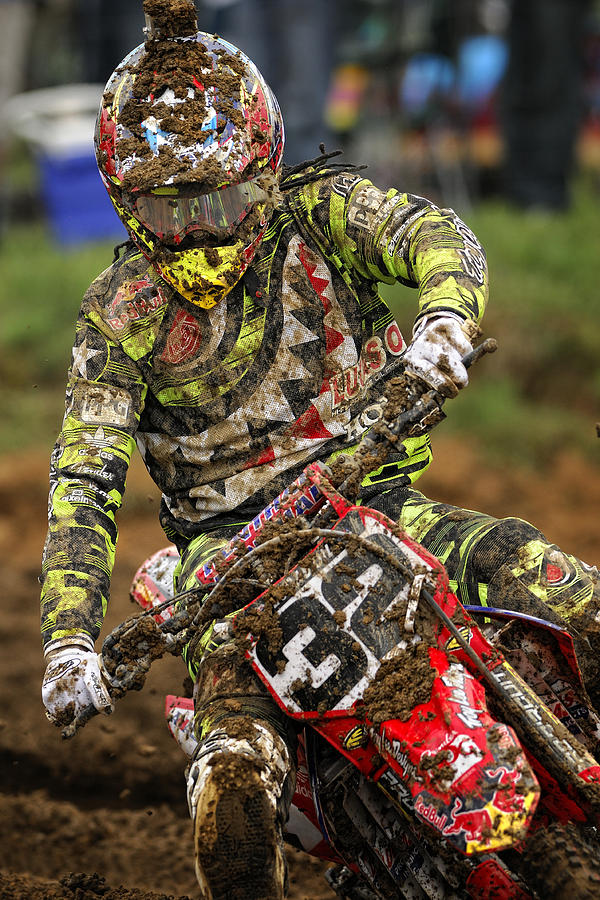 Motocross Photograph - Malcolm Stewart in the Mud by Gary Sprowls