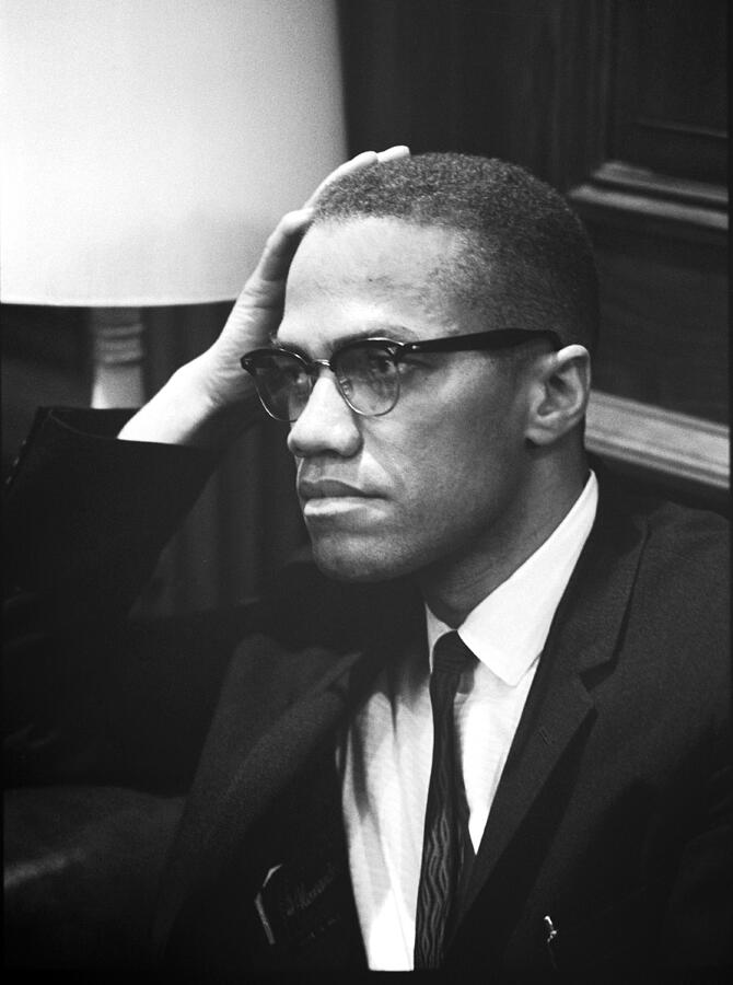 Black And White Photograph - Malcolm X by Underwood Archives Marion S Trikosko