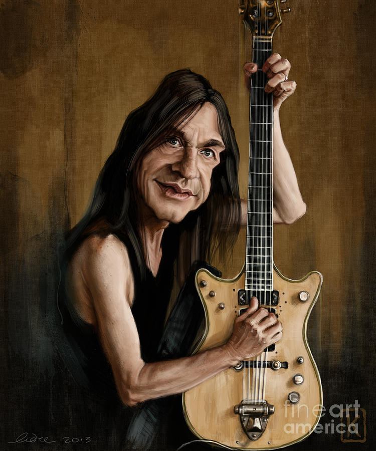 Music Digital Art - Malcolm Young by Andre Koekemoer