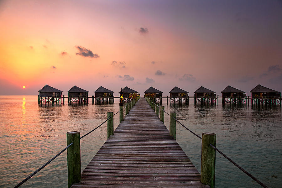 Maldives Sunrise Photograph by Ian Good