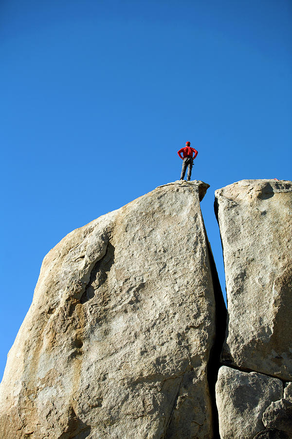 Male Climber On Top Of Rock Photograph By Corey Rich Pixels