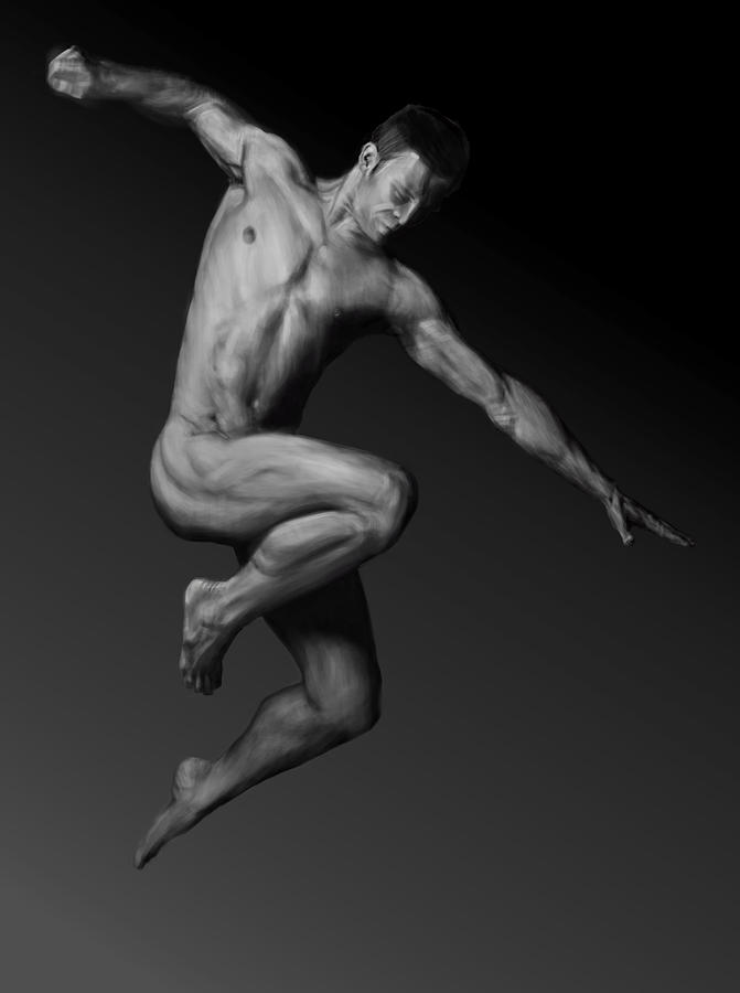 Male Dancer Digital Art by Adam Rodgers.