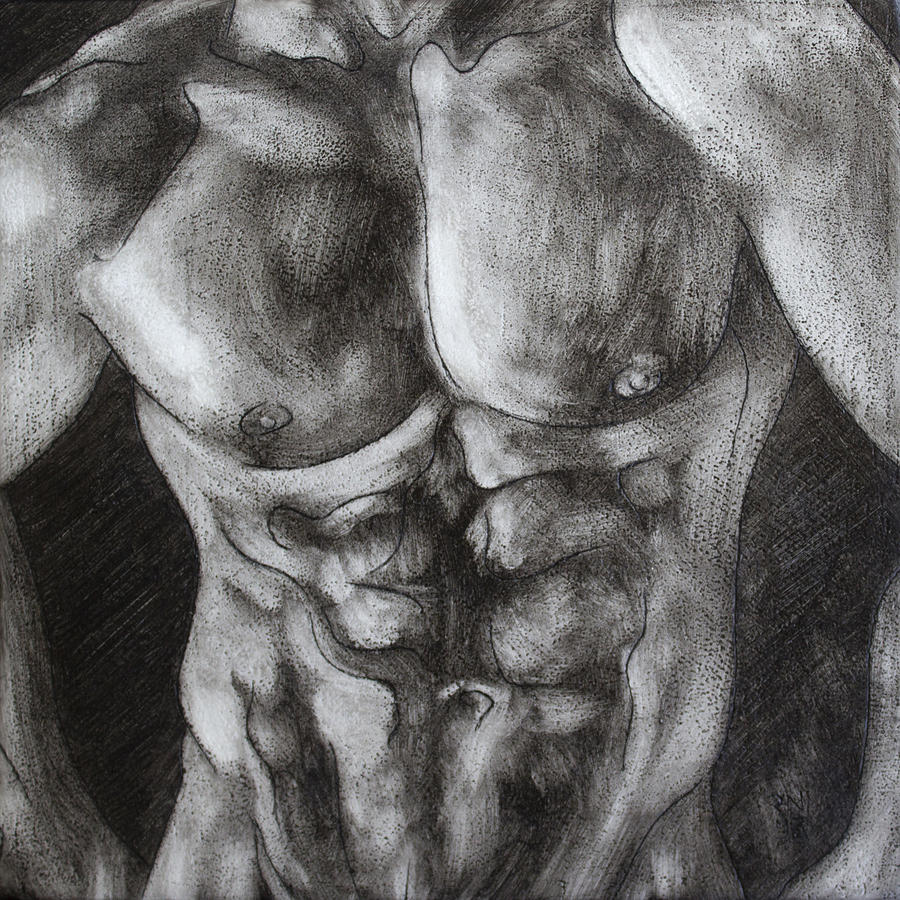 Nude Painting - Male Torso I by Rudy Nagel