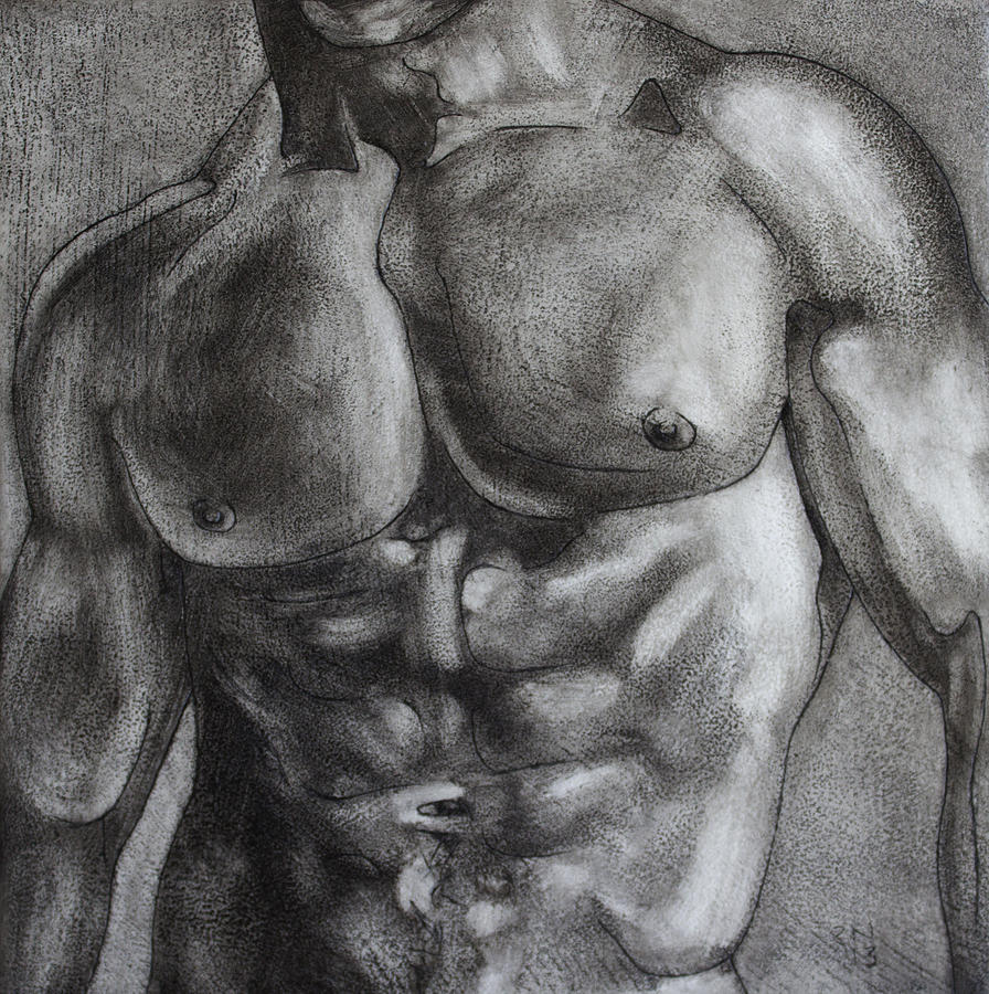 Nude Painting - Male Torso II by Rudy Nagel