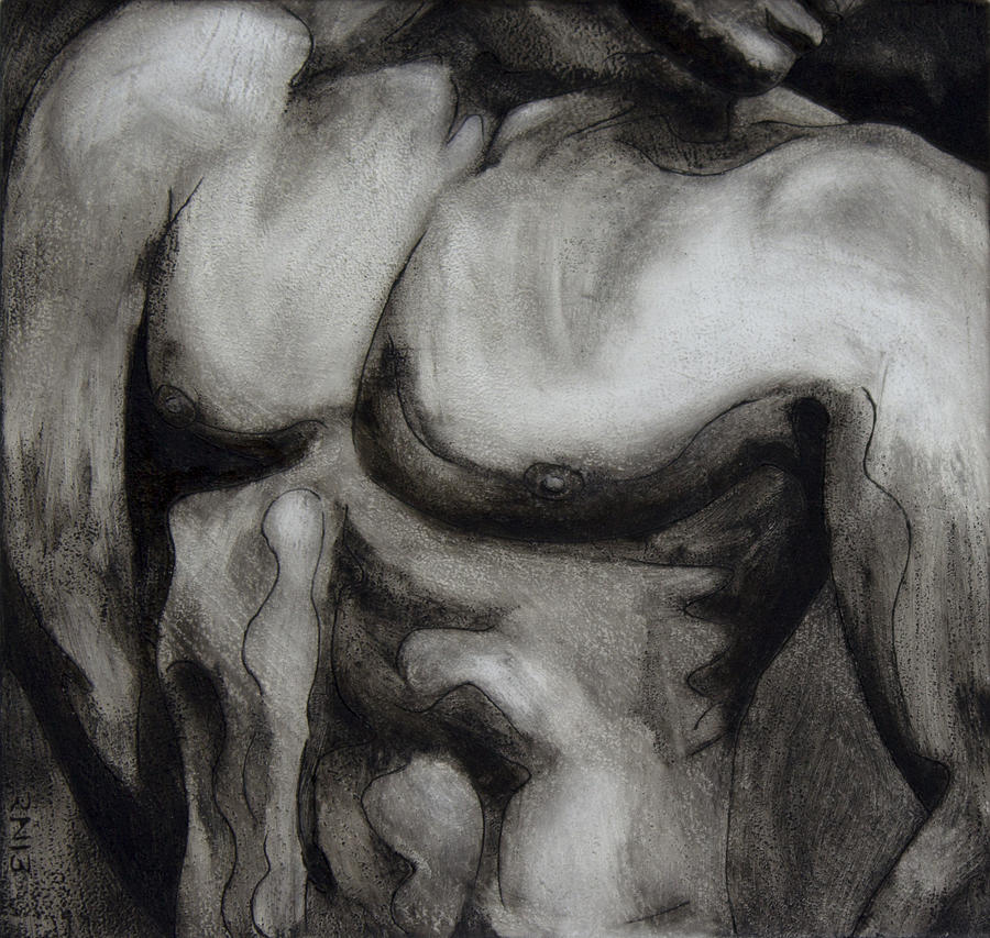 Nude Painting - Male Torso III by Rudy Nagel