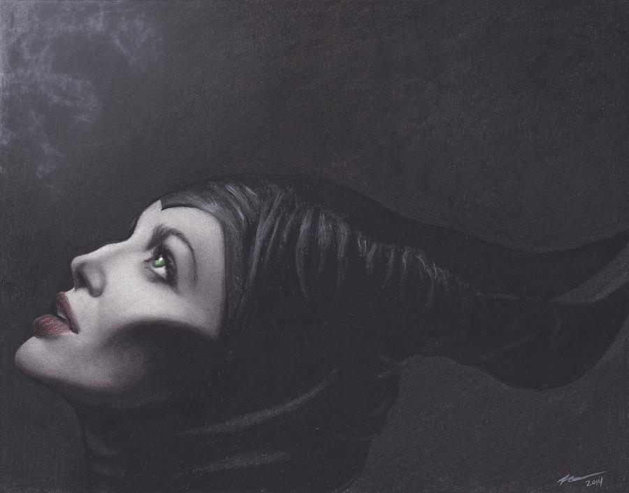 Angelina Jolie Drawing - Maleficent by Brittni DeWeese
