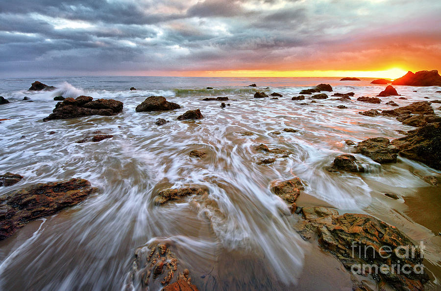 Malibu Beach Sunset Photograph by Charline Xia