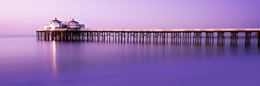 Pier Photograph - Malibu Pier at Sunrise by Steve Munch