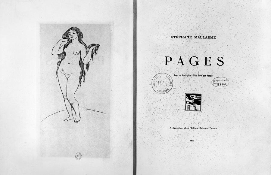 Mallarm Pages, 1891 Drawing by Granger