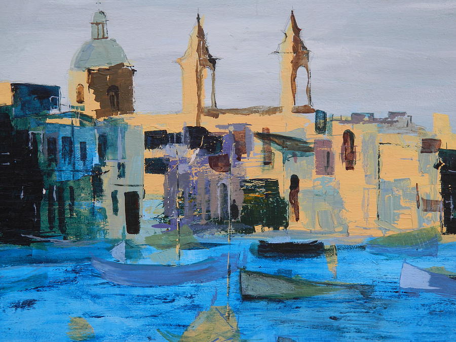 City Painting - Malta by Marlowe Frantz