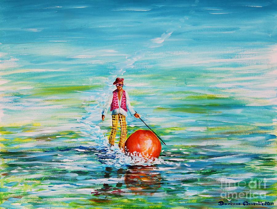 Strolling on the water Painting by Dariusz Orszulik
