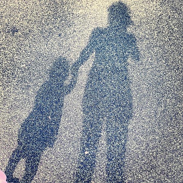 Mama & Baby Shadow People Photograph by Dawn M