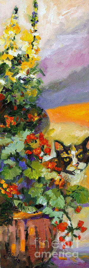 Mama In The Garden  Painting by Ginette Callaway