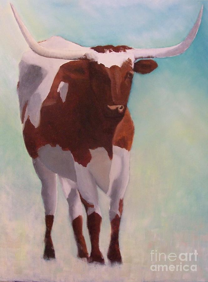 Mama Longhorn Painting by Susan Williams