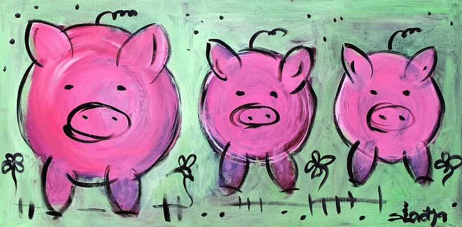 Mama Pig Painting by Sladjana Lazarevic