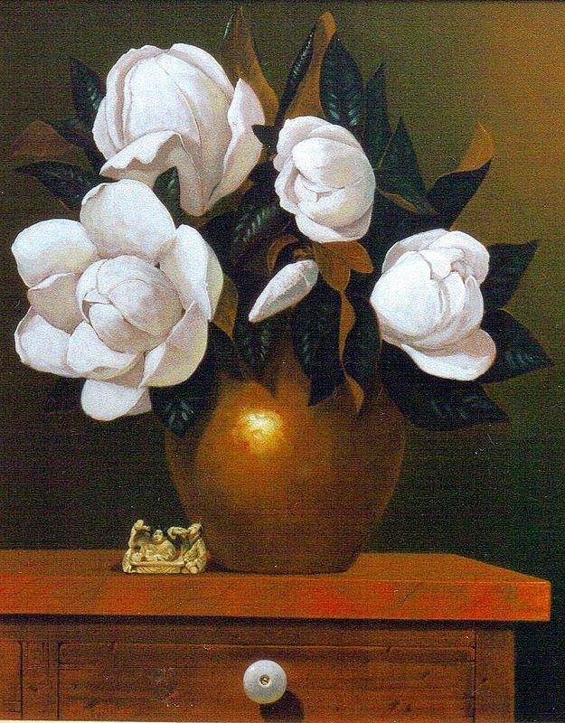 Still Life Painting - Mama San and Papa San Under The Magnolias by Ken Fuller