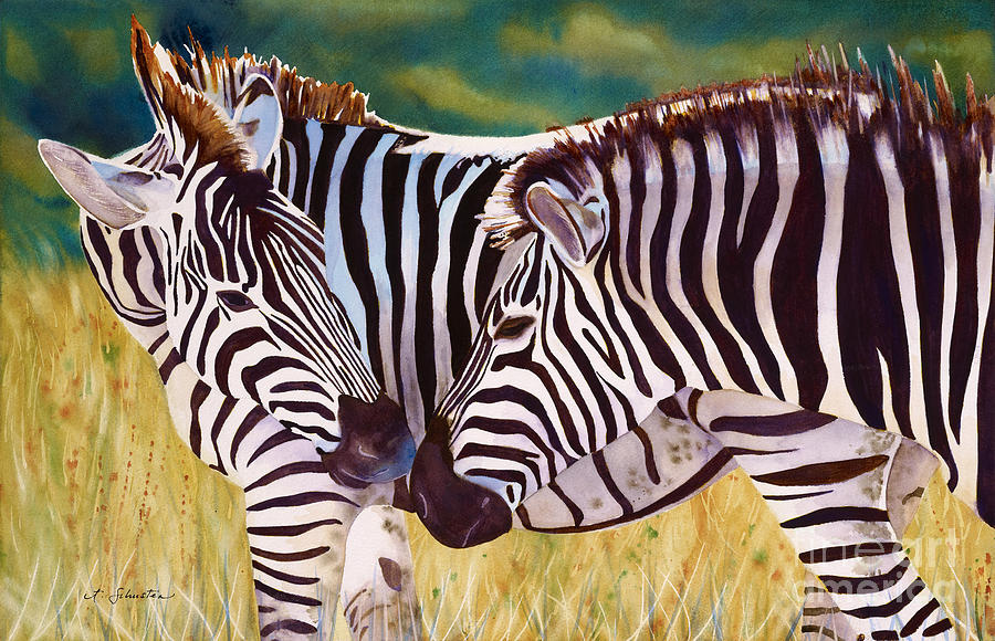 Zebra Painting - Mamaissimo by Amanda Schuster