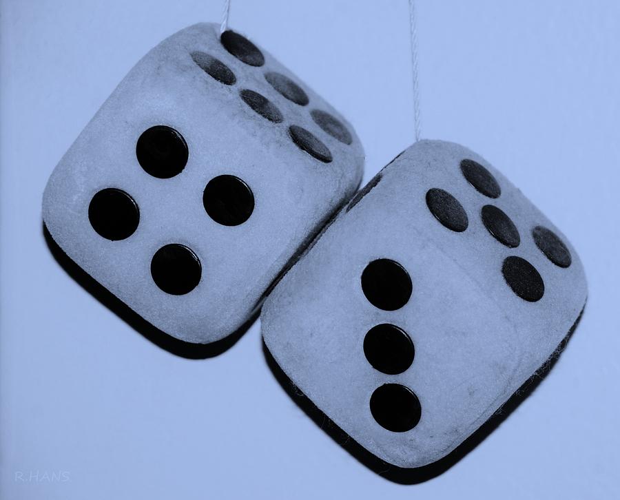 MAMAS DUSTY DICE in CYAN Photograph by Rob Hans