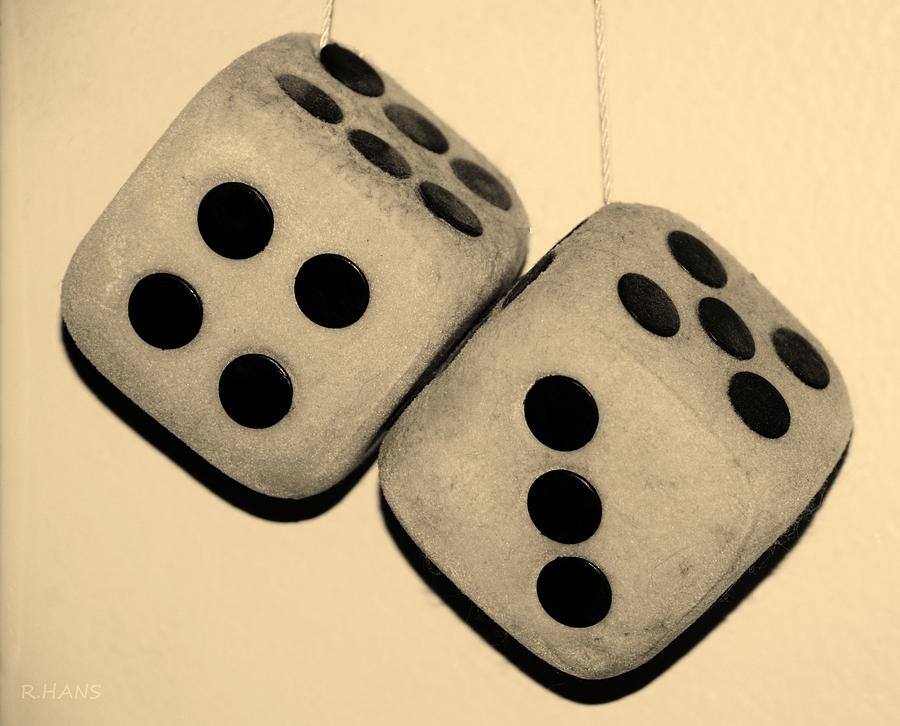 MAMAS DUSTY DICE in SEPIA Photograph by Rob Hans