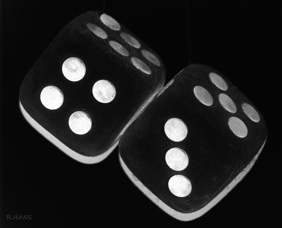 MAMAS FUZZY DICE in BLACK AND WHITE Photograph by Rob Hans