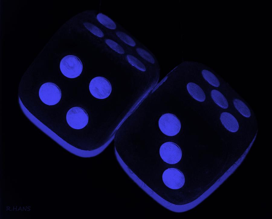 MAMAS FUZZY DICE in BLUE Photograph by Rob Hans