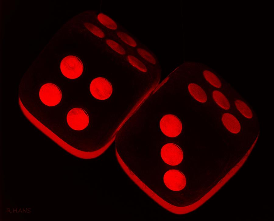 MAMAS FUZZY DICE in RED Photograph by Rob Hans