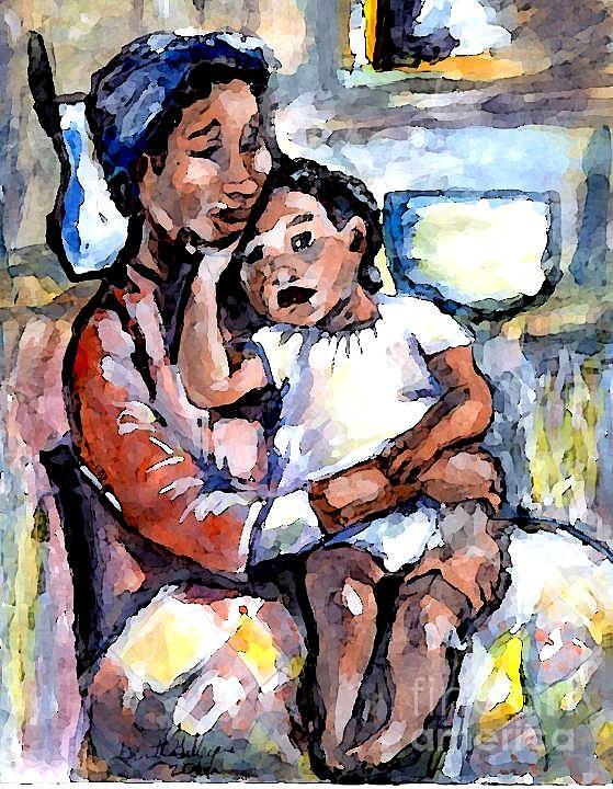 Mama's Lap Digital Art by Grenette Gillespie