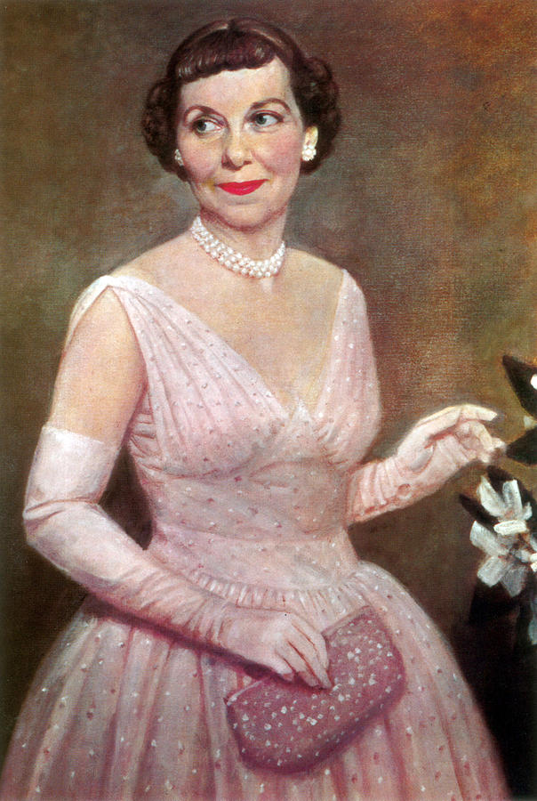 Dwight Eisenhower Painting - Mamie Eisenhower, First Lady by Science Source