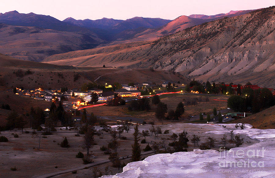 Mammoth Hot Springs at Night Photograph by Clare VanderVeen