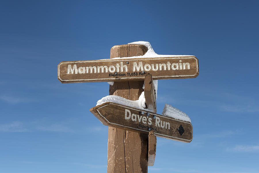 Mammoth Mountain Sign in Mono County Photograph by Carol M Highsmith