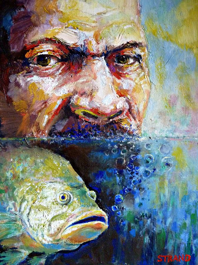 Man and Fish Painting by Daniel Strand - Fine Art America