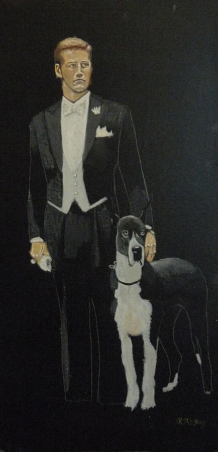 Man and his Dog Painting by Richard Le Page
