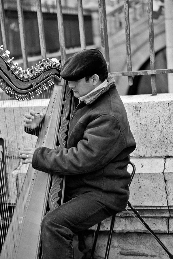 Man and His Harp Photograph by Jennifer Robin