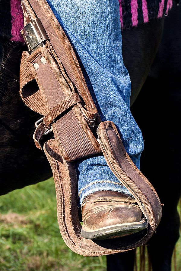 Boot Photograph - Man and Horse by David Lester