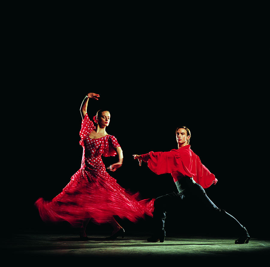 Man and Woman Dancing the Flamenco Photograph by Chris Nash