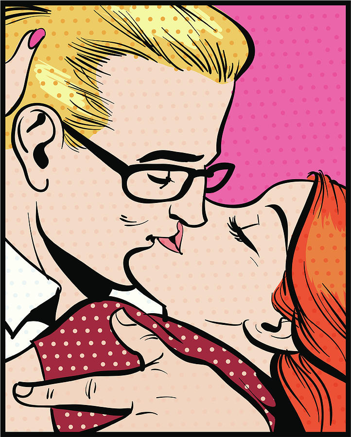 Man And Woman Kissing Digital Art by Mcmillan Digital Art