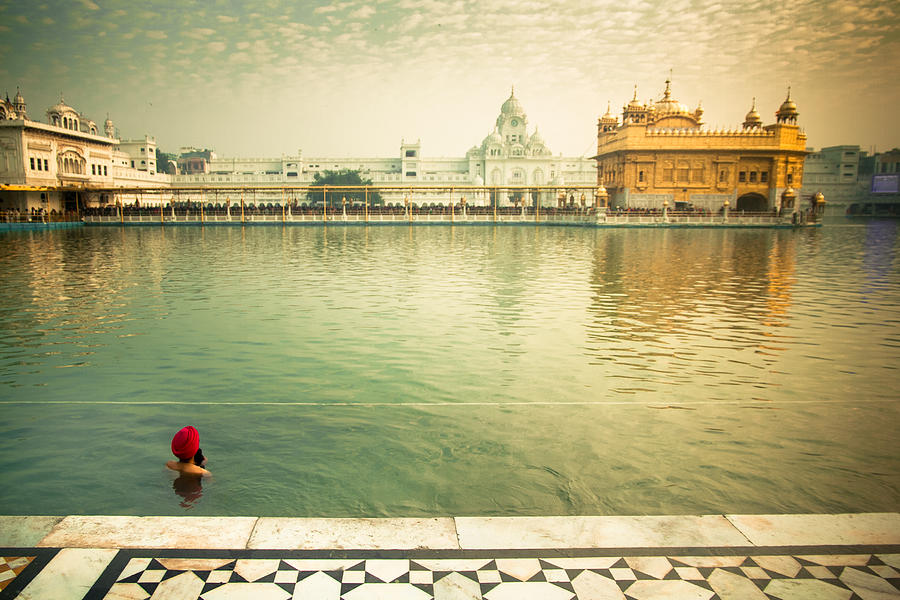 Man at Golden Temple Amritsar Photograph by Rajdeep Ghosh