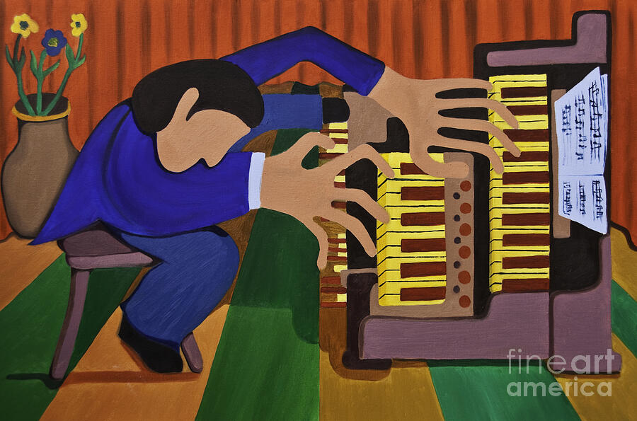 The Organist Painting by James Lavott