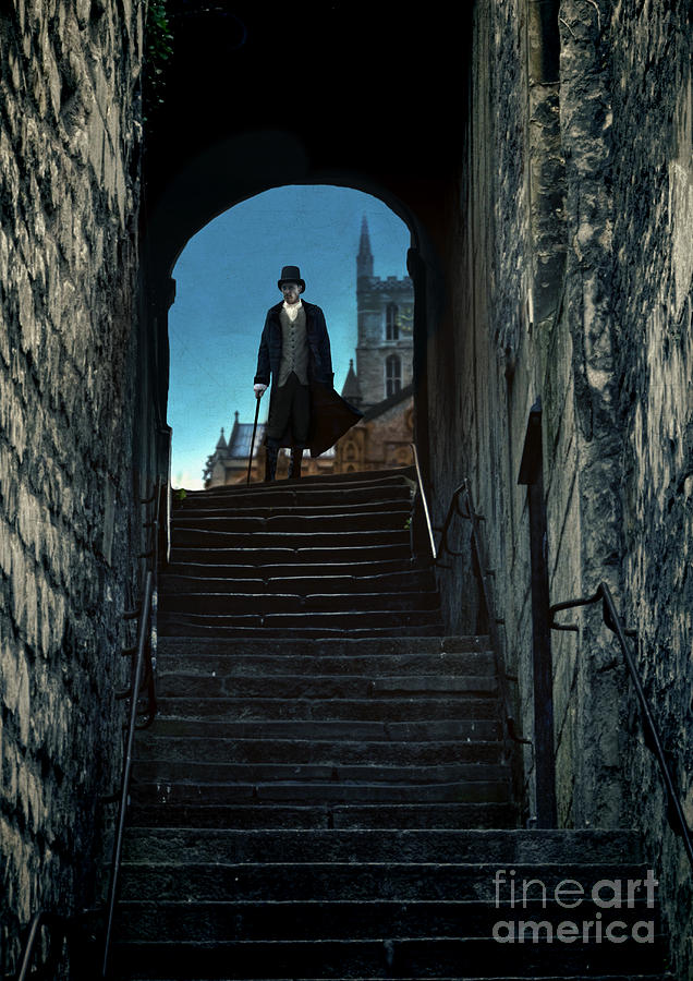 Up Movie Photograph - Man at the top of the Steps by Jill Battaglia