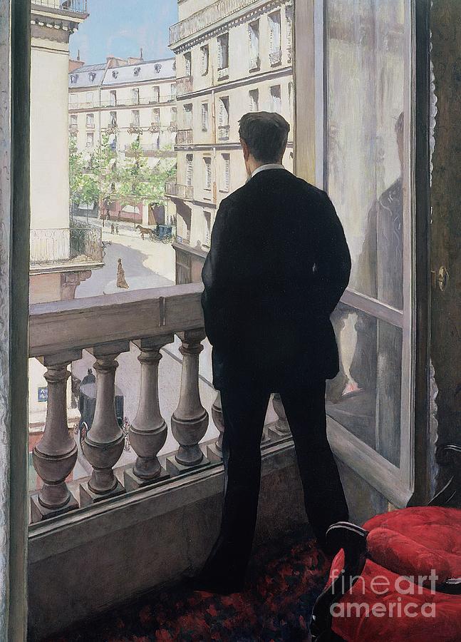 Paris Painting - Man at the Window by Gustave Caillebotte